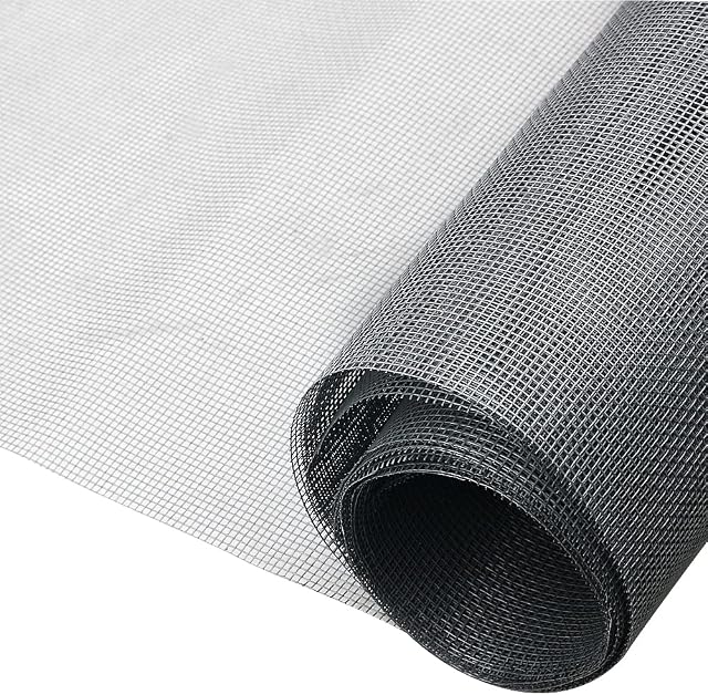 ACBAGI Window Screen Mesh Insect Mesh Screen Fly Mesh Roll Fly Mosquito Net Window Net Fly Screens Fiberglass Screen Mesh for Windows and Door (122X252CM, Grey)