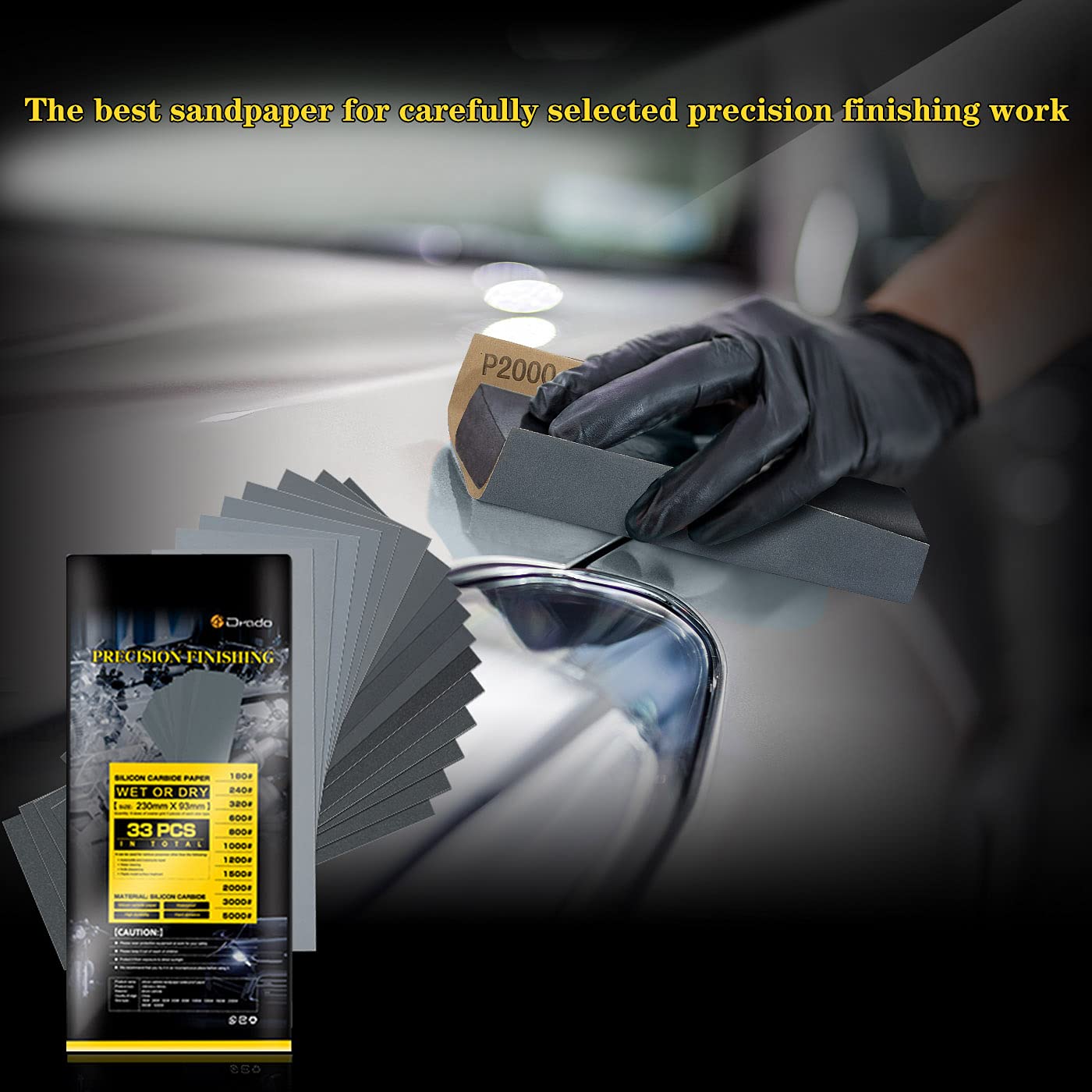 Set Carta Vetrata 33 Pezzi - Grana 180-5000, 23x9.5 Cm, Per Legno, Metallo E Pittura - Foto 4