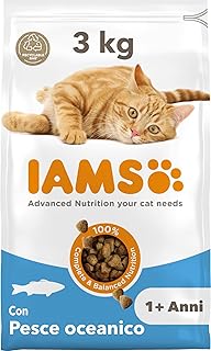 IAMS Cibo secco per gatti con pesce - Cibo secco per gatti da 1-6 anni, 3 kg