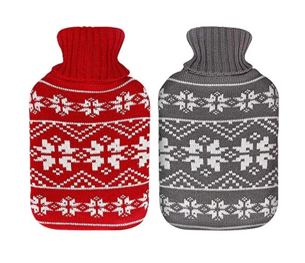 Bolsa De Agua Caliente Suave Paquete De 2 Botellas Agua Caliente Goma Con Tapa, Juego Calentador Bolsa Duradera 1,8 L, Calor Y Recongelable Para Aliviar El Dolor Botella Agua Caliente Adultos