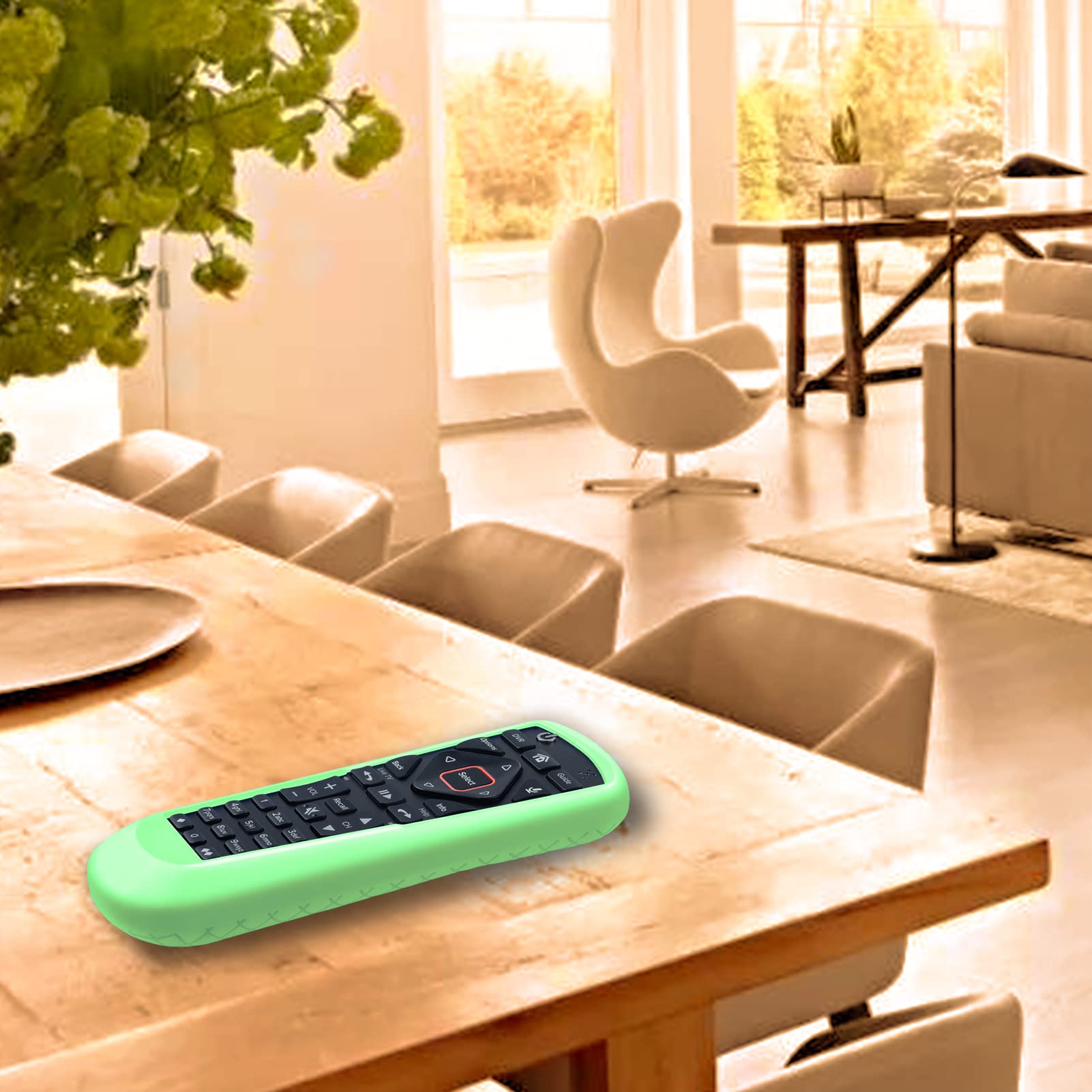 Paquete de 4 fundas remotas para control remoto de red de platos 52.0/54.0, funda de silicona para control remoto de TV, funda de piel que brilla en la oscuridad