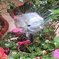 Vista 5 de Lxcom Lighting Paquete de 100 goteros de riego con micropulverización, emisores de goteo ajustables de 360 grados, patrón de círculo completo, flujo