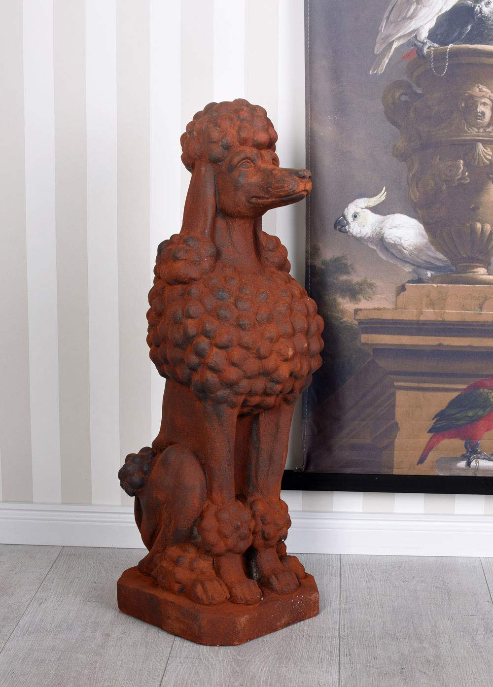 Piesa kultura Pudel rdzawa figurka pies figurka pudel figurka balkonowa 67 cm aja272 Palazzo ekskluzywna
