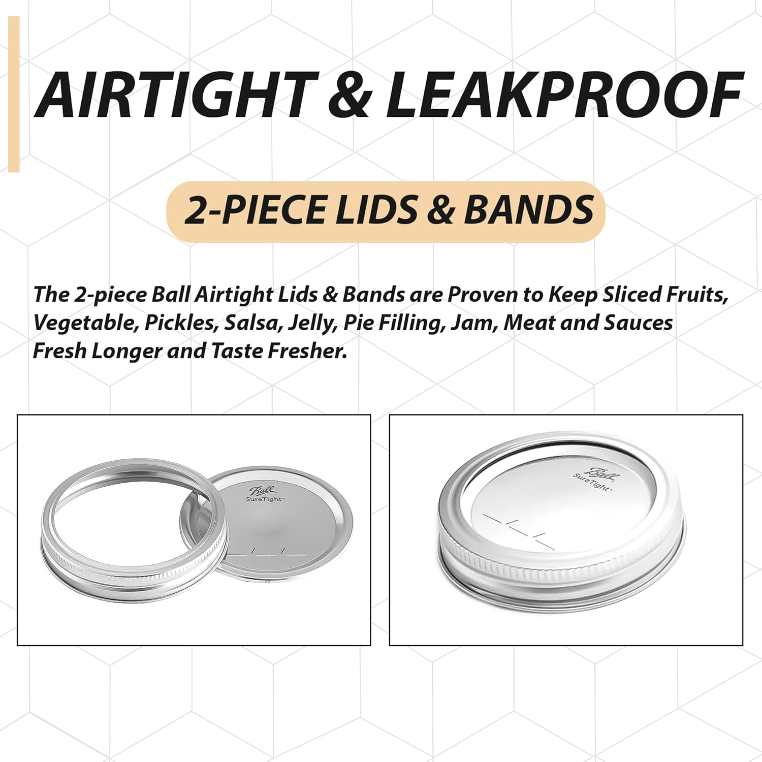 Wide Mouth Mason Jars 16 oz - (4 Pack) - Ball Wide Mouth Pint 16-Ounces Mason Jars With Airtight lids and Bands - For Canning, Fermenting, Freezing, Storage + M.E.M Rubber Jar Opener Included