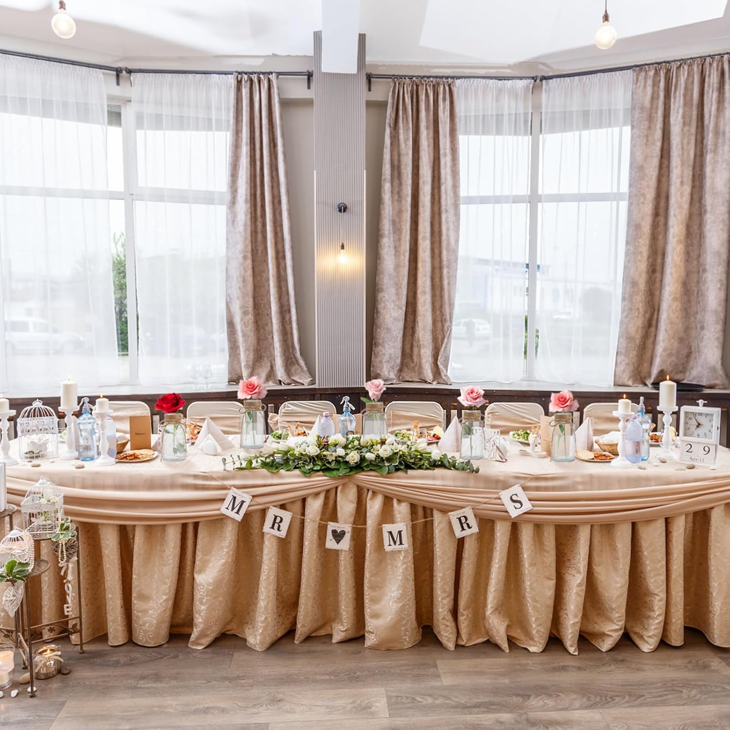 Vintage Glass Vases for Flowers, Set of 3 Clear Vases for Farmhouse Wedding Centerpiece Cylinder Bottle for Reception Table Decoration Home Decor Floral Arrangements - Image 8