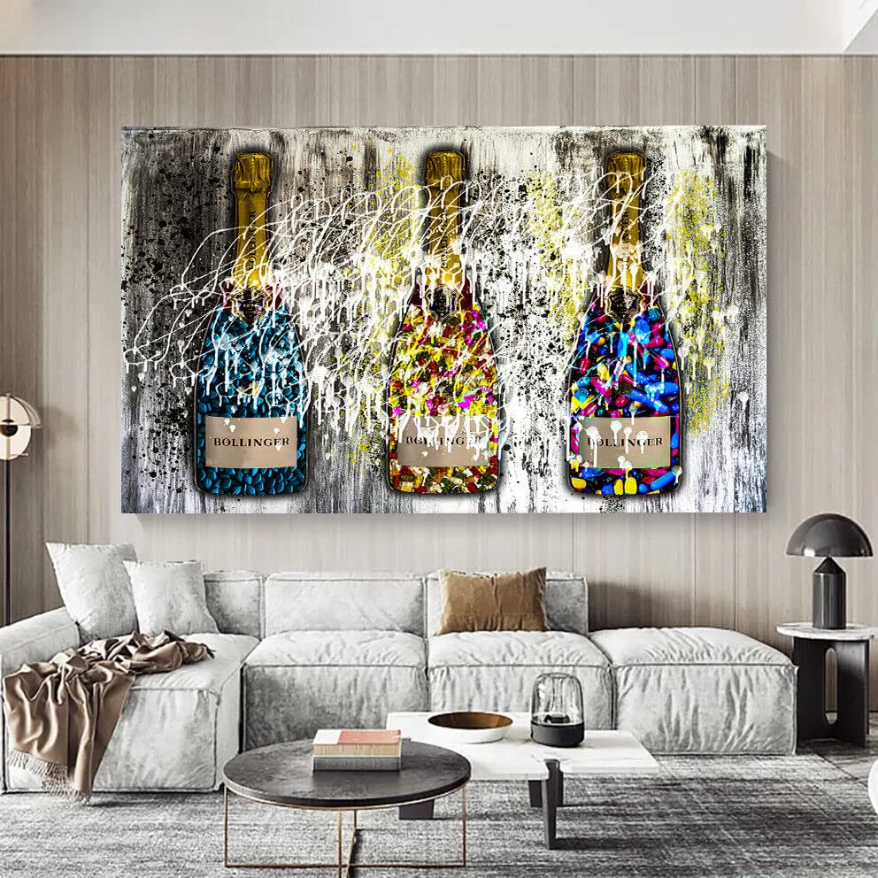 Tableau Magic Canvas Art Champagne impression alu Dibond deco murale 80x60 - 4