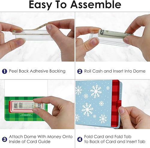 Miniatura 3 de Big Dot of Happiness Árbol de Navidad Merry Little  DIY surtido rojo para camión y automóvil para fiesta de Navidad, regalo de dinero  Tarjetas de