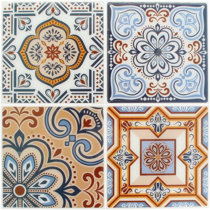 Artemio 22002025 Set of 4 Mosaic Stickers, Epoxy Resin, Multi-Colour, 26.5 x 0.2 x 31 cm, Multicolored, 26,5 x 0,2 x 31 cm