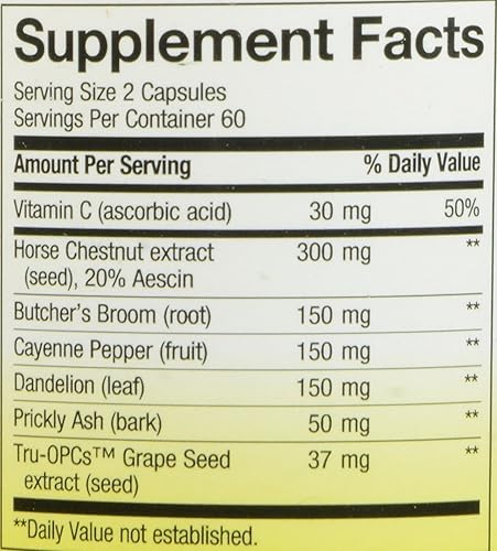 Miniatura 5 de Nature's Way Venas de las piernas con Tru-OPCs™, 120 VCaps