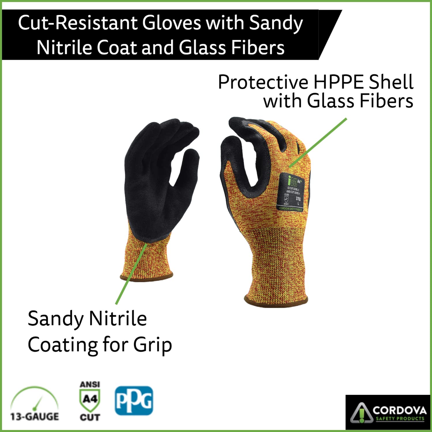 Wusthof 2813 Cut Resistant Glove, Large, Green