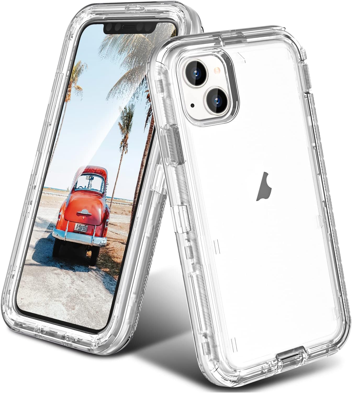 ORIbox for iPhone 13 mini/12 Mini Case Clear, [10 FT Military Grade Drop Protection], Transparent Heavy Duty Shockproof Anti-Fall Case for iPhone 13/12 Mini Phone Case,5.4 inch,3 in 1, Crystal Clear