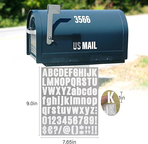 Vista 248 de Calcomanías de letras, 300 piezas, 30 hojas, vinilo autoadhesivo, impermeable, números de buzón, alfabeto para buzón, ventana, puerta, letrero, Negro