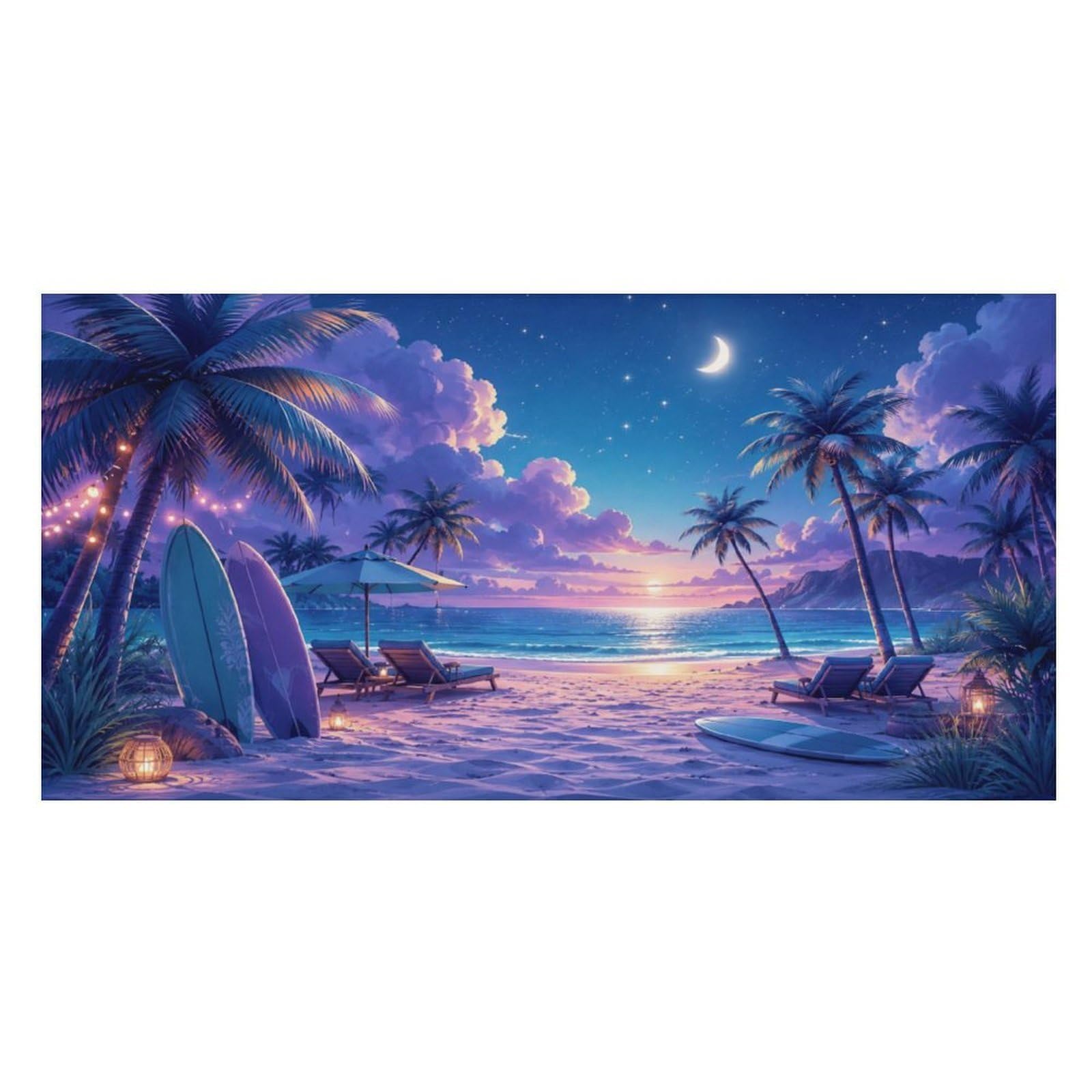 Anceky Tropical Beach Sunset Palm Trees Oversized Beach Towel Quick Dry Sand Free Microfiber Travel Towel Lightweight Multi Purpose Beach Blanket Pool Gym Bath Towel 63x31 in