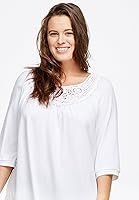 Vista 5 de Ellos Túnica de ganchillo de talla grande para mujer