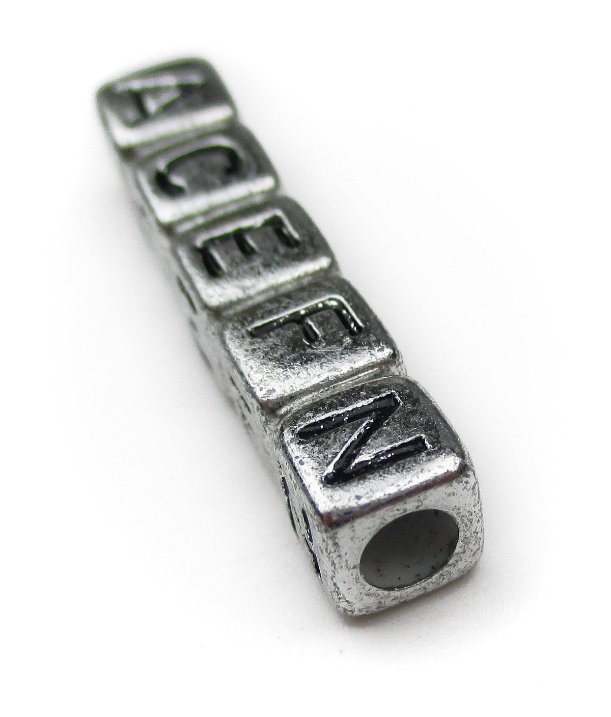 Lot De 500 Perles Cubiques Acrylique Argenté 6mm - Lettres Alphabet - Pour Création De Bijoux