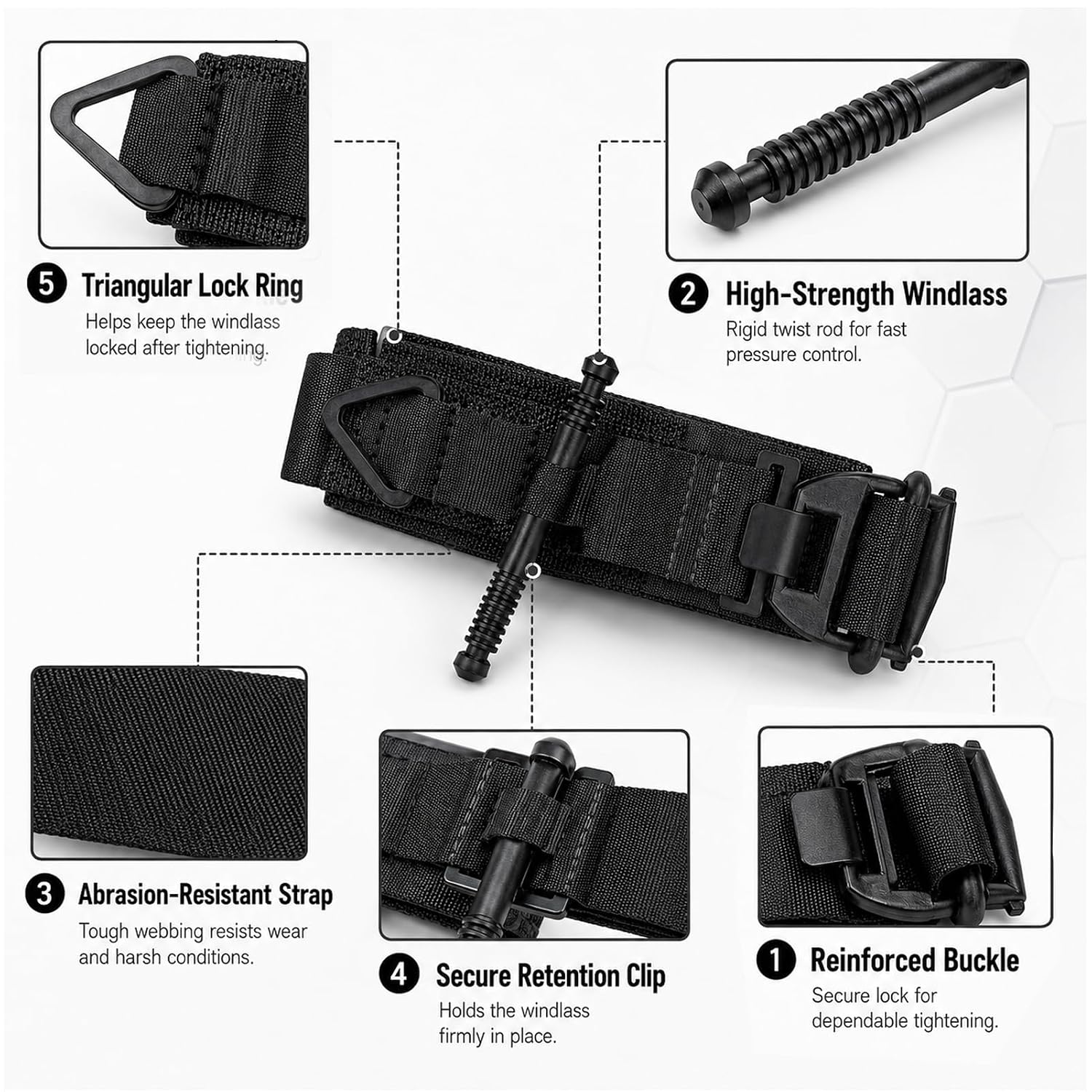 Turnicate,1Pcs Tactical Tourniquet – Heavy Duty Emergency Medical Grade Quick Release Combat Tourniquet, Hemostatic Blood Stopper for First Aid Kit, Trauma Bag, Survival Gear