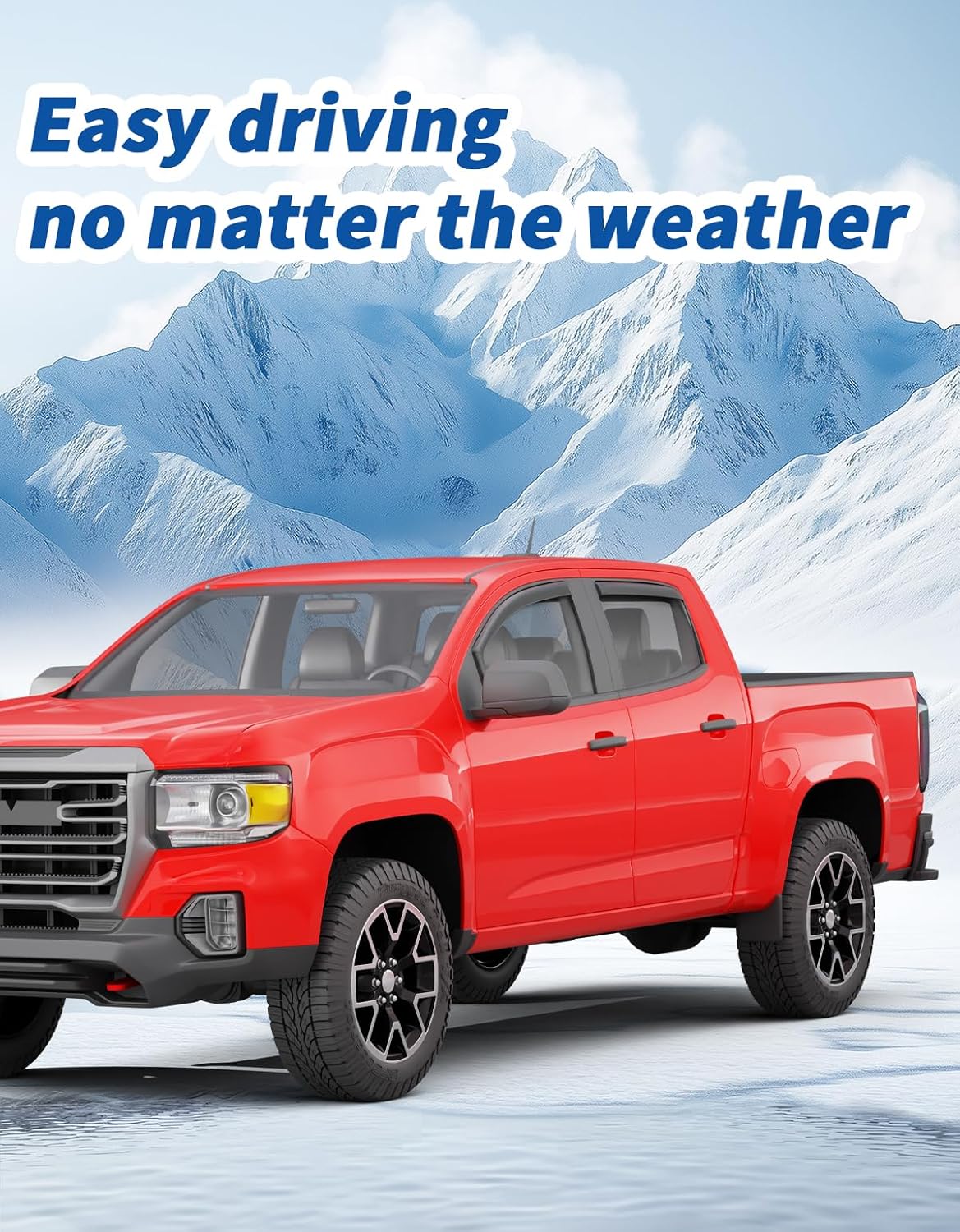 in-Channel Rain Guards Fit for Chevy Colorado/GMC Canyon 2015-2022 Crew Cab Window Rain Guards Extra Durable Window Deflectors Vent Visors Truck Vent Shades Exterior Car Accessories