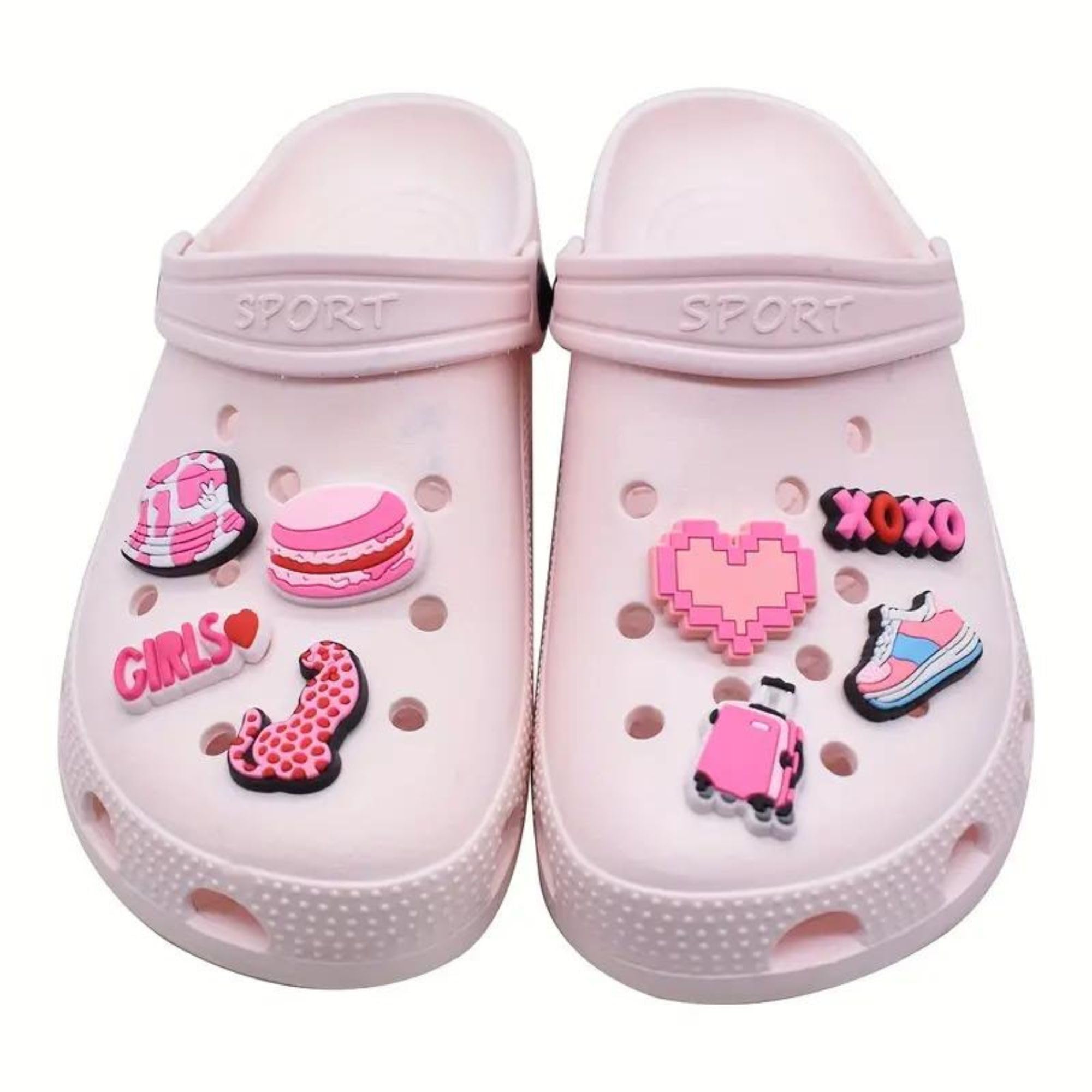 Silly Panda Shoe Charms Special For Girls (No Duplicate) Silicon Sticker For Crocs & Clogs Sandals Add A Touch Of Personality To Your Shoes (Shoes Charms Set-20), Rubber, Pink (B0D473L1ML) Amazon Price History, Amazon Price Tracker