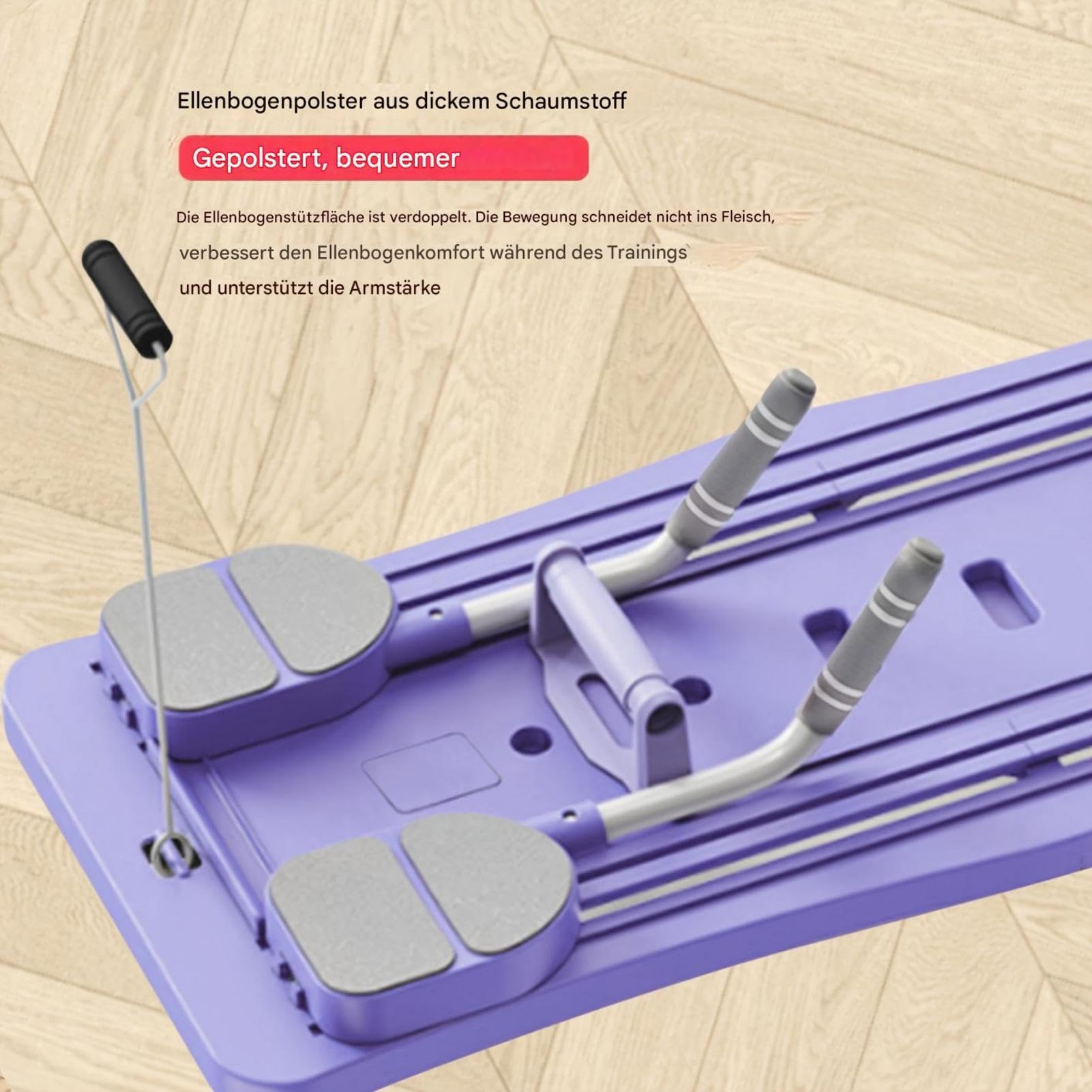 Pilates Board, Pilates Reformer – Attrezzature per l'allenamento addominale – Tavole da pilates portatili e pieghevoli per l'allenamento a casa, allenamento nucleare per donne
