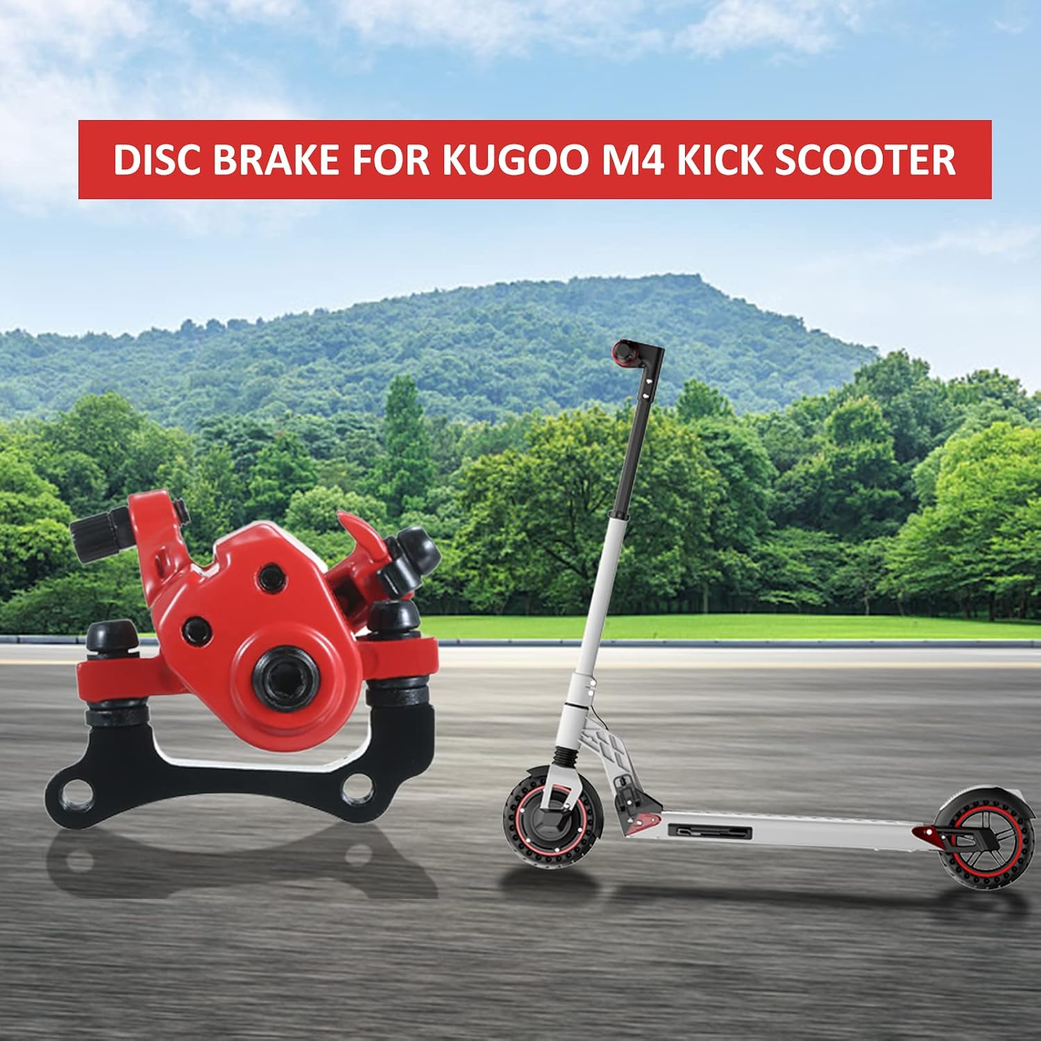Solid Disc Brake Calipers Front Rear Disc Brake Electric Scooter Disc Brake Caliper Replment for Kugoo M4