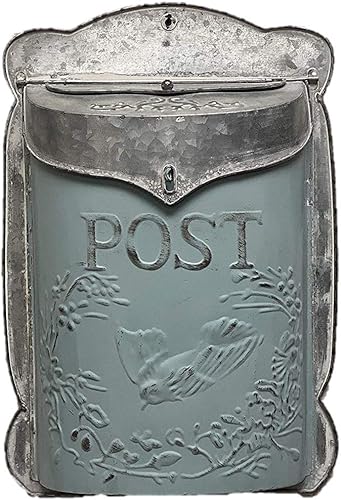 The Nifty Nook I - Buzón de estilo vintage I con dije nostálgico para decoración del hogar, diseño de granja, I 15.9 pulgadas de alto x 11 pulgadas