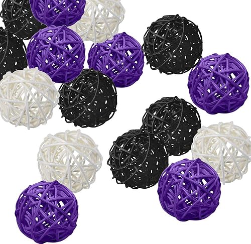 Miniatura 2 de Zorpia - Bolas de mimbre de mimbre decorativas para proyectos de manualidades, 15 piezas de 2.0in, decoración de mesa de boda, fiesta temática, baby