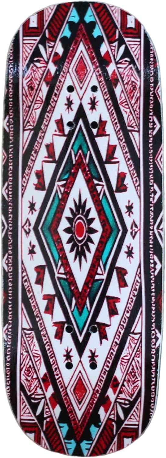NOAHWOOD 15s PRO Fingerboard Deck (5-Layer Colour Maple Wooden Pro Concave 35 x 98mm Handmade Deck + 2 Grip Tape) Poker Red