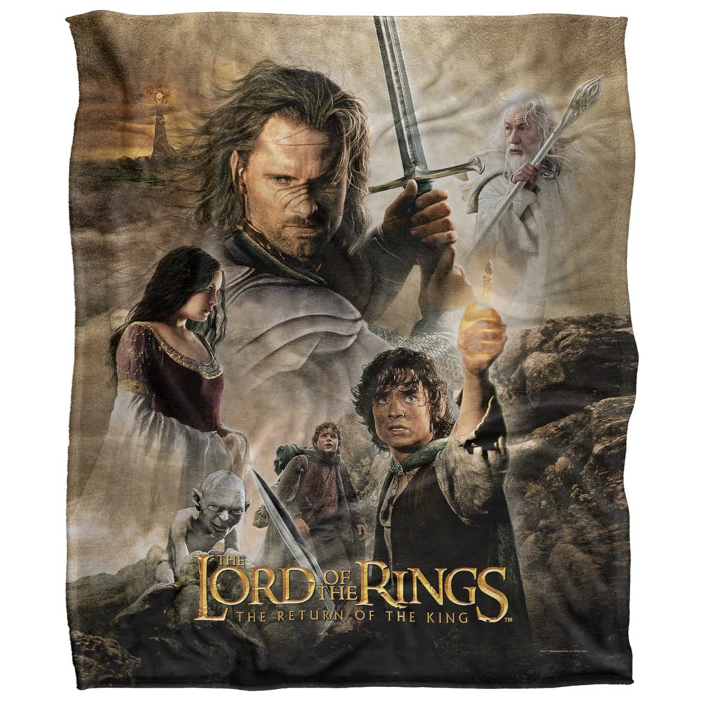 LOGOVISION Lord of THE RINGSDer Herr der Ringe Seidige Kuscheldecke, Optimalweich, 152 x 127 cm