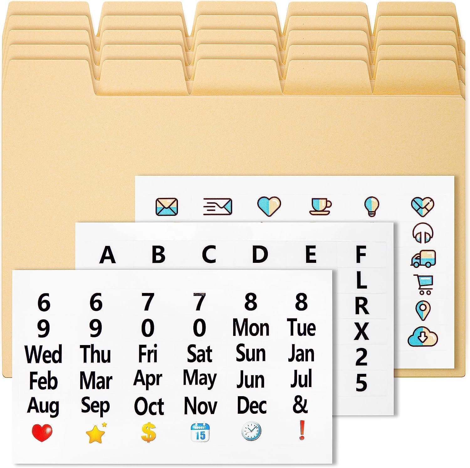 Neando 3 x 5 inches Index Card Dividers, Alphabetical