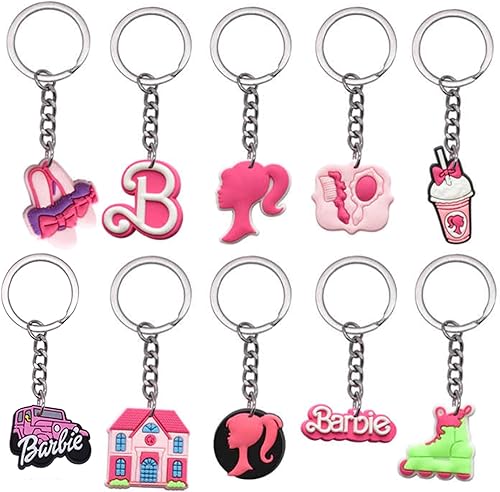 10 llaveros rosa para niñas, adolescentes, recuerdo de fiesta, relleno de bolsas de golosinas, cumpleaños, San Valentín, fiesta temática, Navidad,