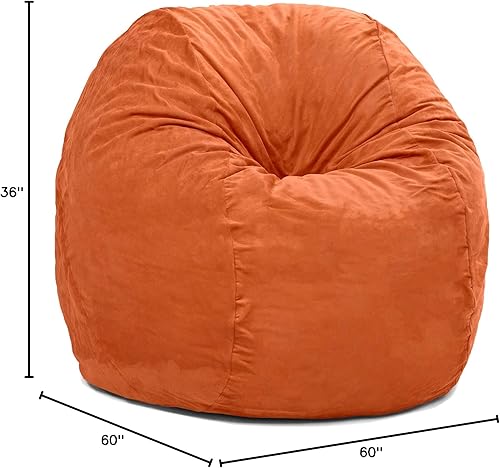 Miniatura 3 de Jaxx Sillón Saxx Big Bean Bag de 5 pies para adultos, mandarín