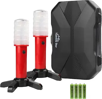 Twinkle Star LED Emergency Roadside Flares Kit, Set of 2