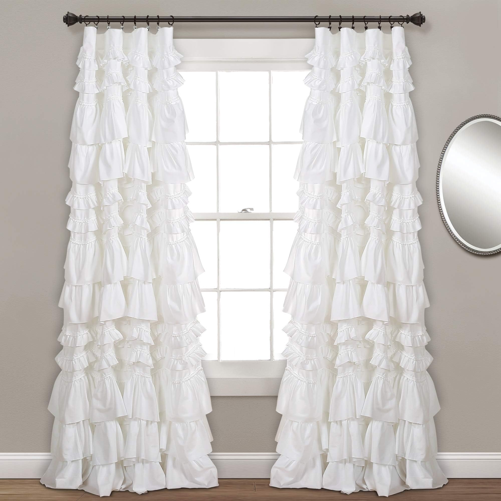 Classic Wide Ruffle Priscilla Rod Pocket Curtain Collection