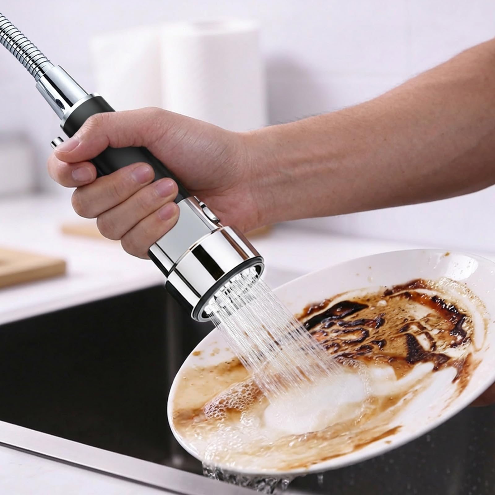 KULACO Ducha de mano profesional para gastronomía, 1/2" estándar AG | cabezal de repuesto de latón para ducha de platos, ducha de repuesto para fregadero de cocina, ducha para cocina/restaurante