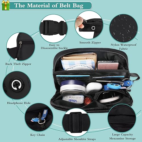 Miniatura 3 de LLYWCM Fanny Packs for Women Men - Belt Bag - Fanny Pack Crossbody Bags for Women - Running Fanny Pack with Adjustable Strap, Cross Body Fanny Pack