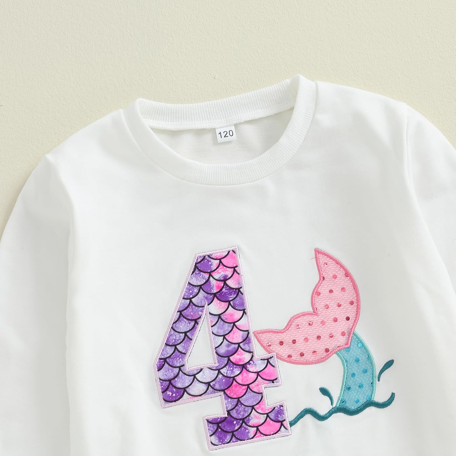 Lamuusaa Toddler Baby Girl Birthday Outfit 1st Romper 2nd/3rd/4th/5th/6th Sweatshirt Mermaid Tutu Skirts Cake Smash Outfit - Image 2