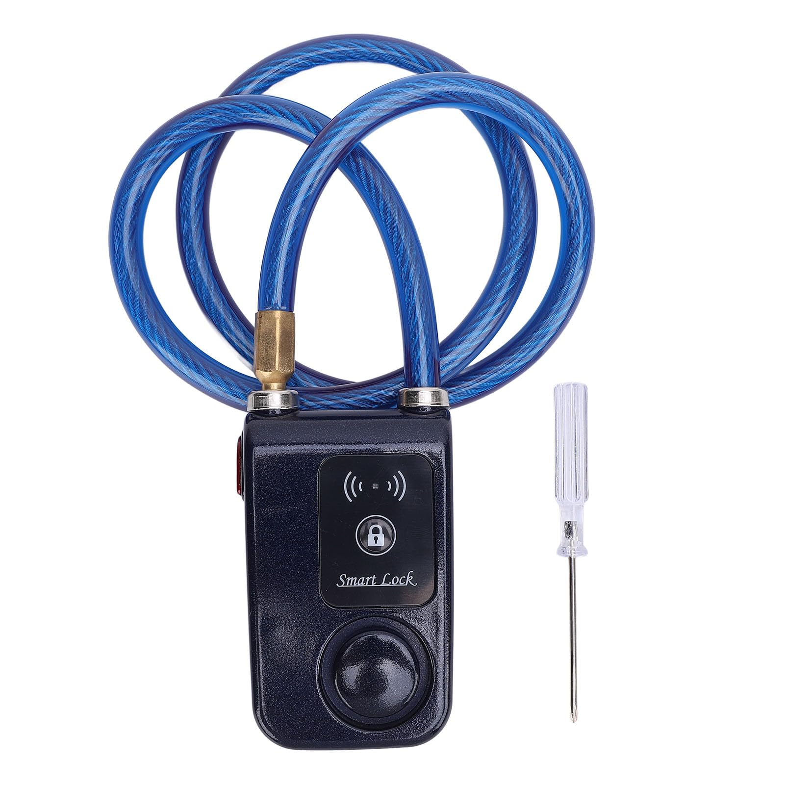 Generic Lucchetto per Moto Bluetooth Senza Chiave con Allarme Vibrazione Regolabile Antifurto per Appassionati di Guida Acciaio ABS Resistente All'acqua IP44 (BLUE)