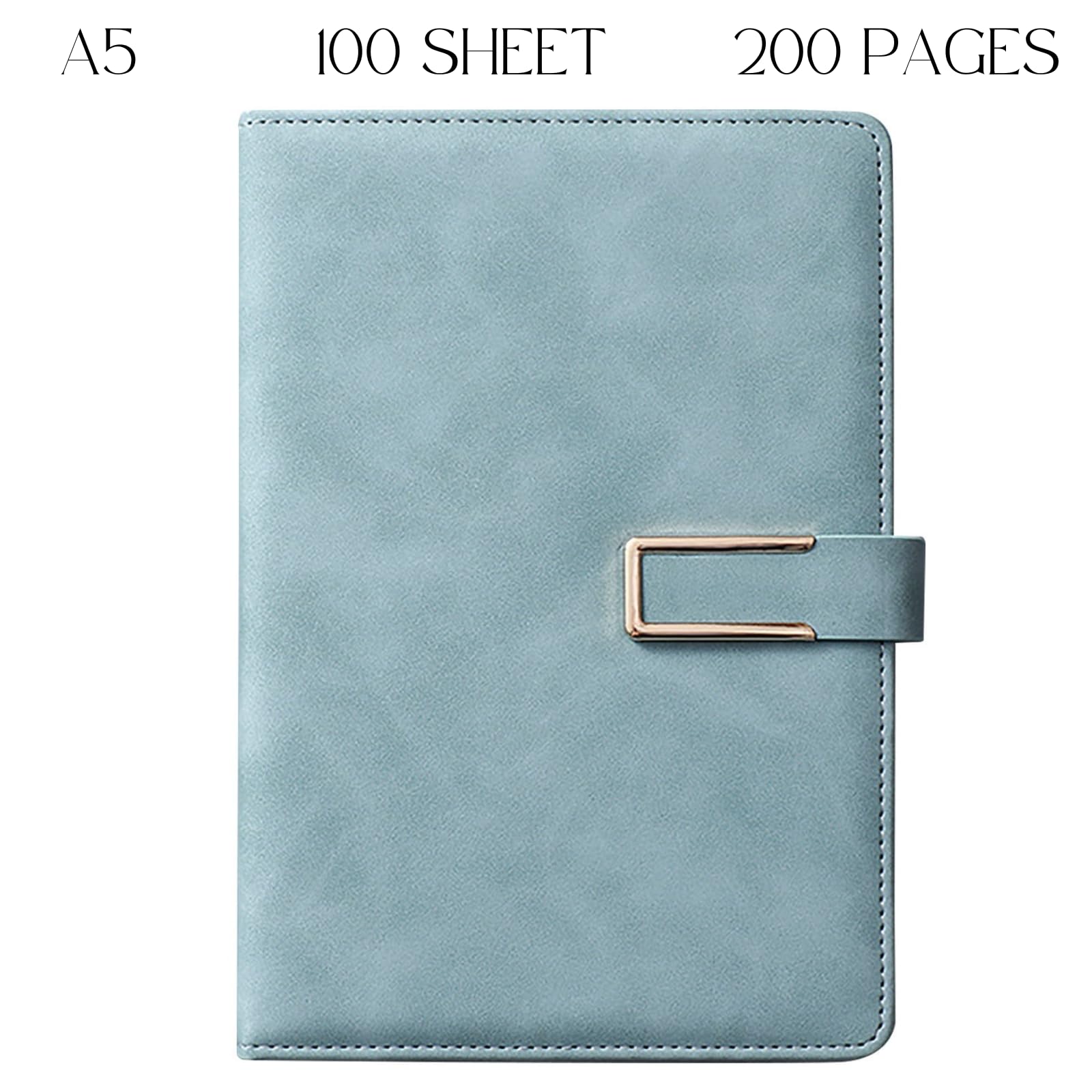 CAVALO - Be Unique Agenda in pelle PU con chiusura magnetica e portapenne, blocco note giornaliere, per uomini e donne, pagine senza data e a righe, dimensioni 15,2 x 21,6 cm, 200 pezzi