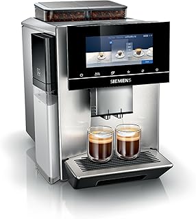 EQ900 Plus Fully Automatic Bean to Cup Coffee Machine, 6.8" Touch Screen Display, Auto Descaling/Cleaning, dual bean containers, baristaMode, beanIdent System, Home Connect, TQ907GZ3