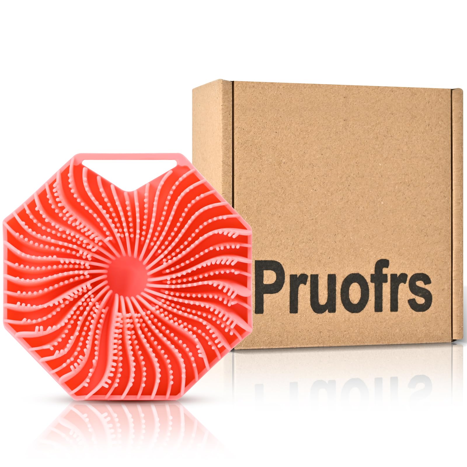 Purofrs Silicone Body Loofah, Gentle Bath Brush for Shower, Durable & Sensitive Skin-Friendly, Suitable for All Skin Types, Essential for Men & Women, Pink