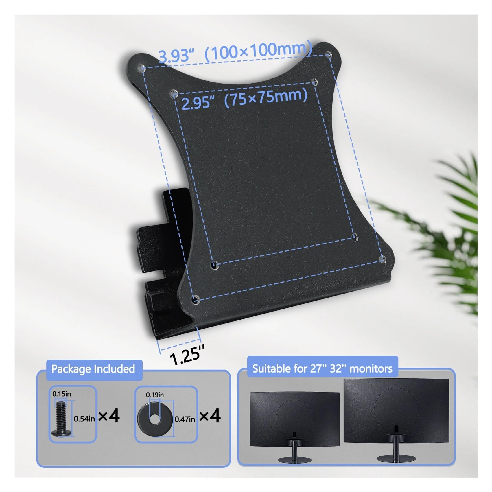 Piastra adattatore for montaggio VESA, compatibile con Samsung, serie S39C T55 T550 da 32"/27" pollici | S39C Wall mounted