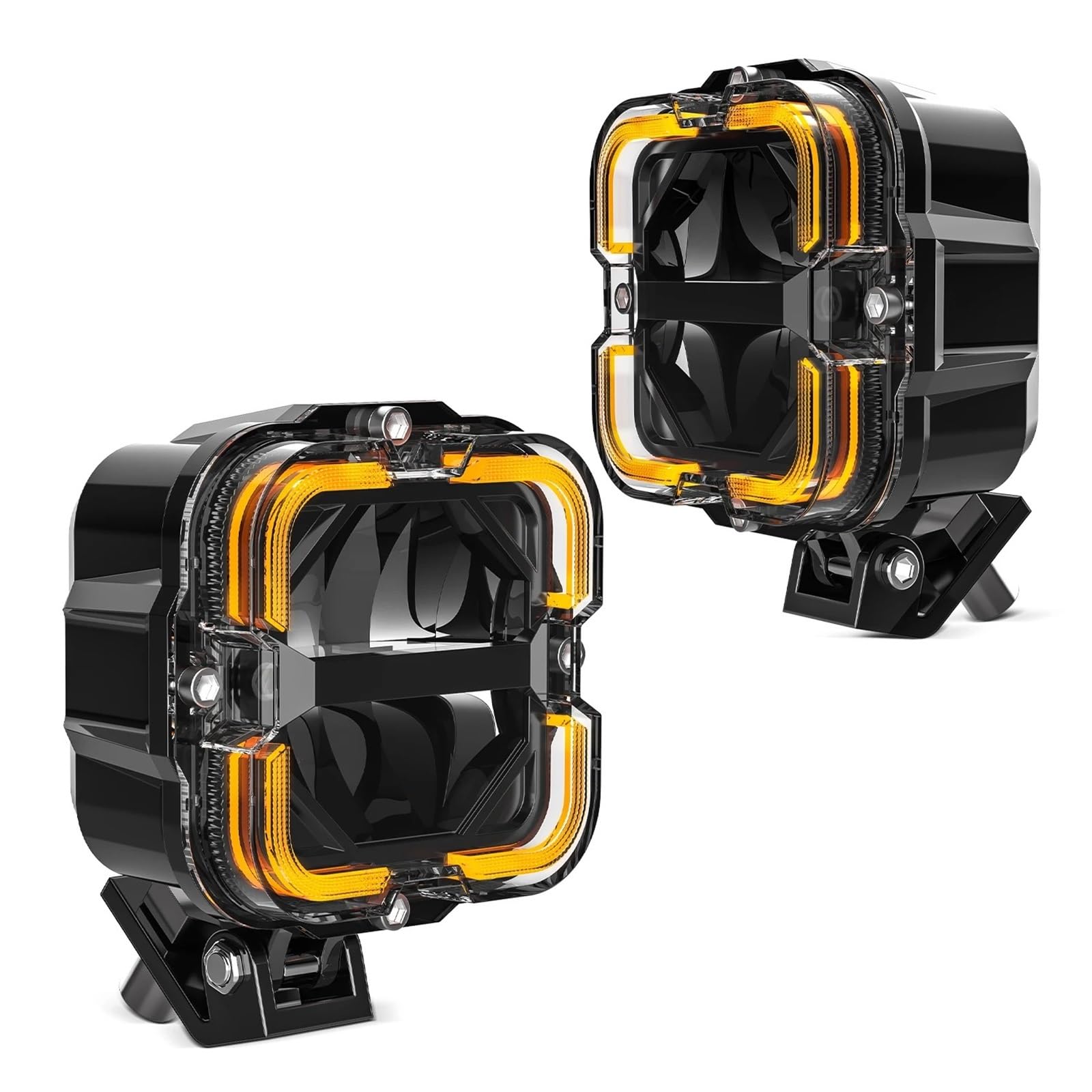 SANCAK Faro Anteriore Barra Luminosa Da Lavoro A LED Per Auto | Per Camion Fuoristrada SUV ATV Moto Bianco E Ambra Drl 12v Lampada Faretto Luce Di Guida