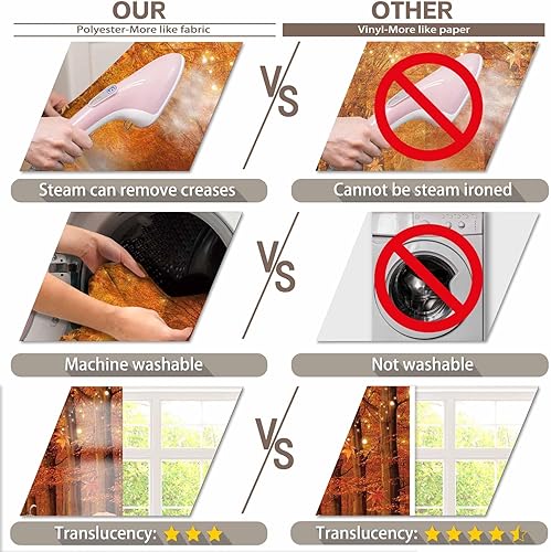 Miniatura 6 de Fondo de fotografía de otoño de 7 x 5 pies, hojas de arce de otoño, calabaza, fondo para dar amigos, suministros de fiesta de Acción de Gracias,