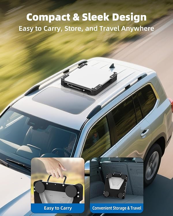 Starlink Mini Magnetic Roof Car Mount, Aluminum Frame with 3.5mm Acrylic Shield, Strong Magnetic Hold, Quick Install, Weatherproof, Hail & UV Resistant, Protective for RV,Camper Van, SUV, Boat – Black by NovaKits - Image 7