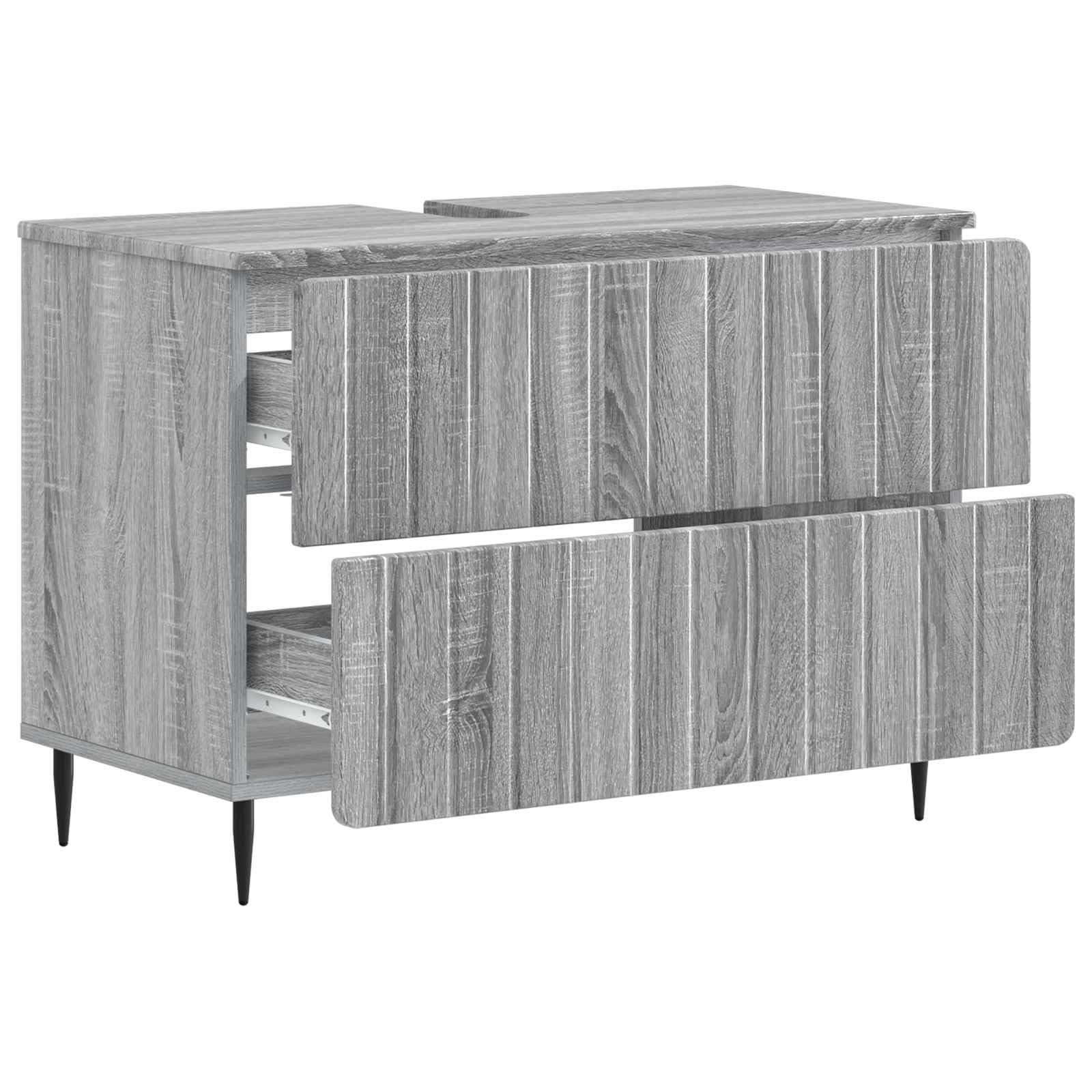 Szafka pod umywalkę ZWOLLE Sonoma szara 82 x 41 x 58,5 cm materiał