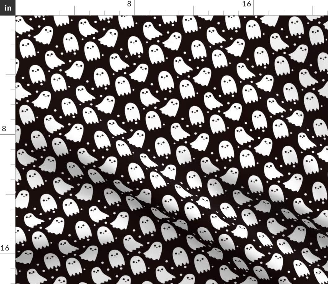 Spoonflower Fabric - Halloween Cute Ghost Kids Fall Costume Zombie Printed on Petal Signature Cotton Fabric by The Yard - Sewing Quilting Apparel Crafts Decor