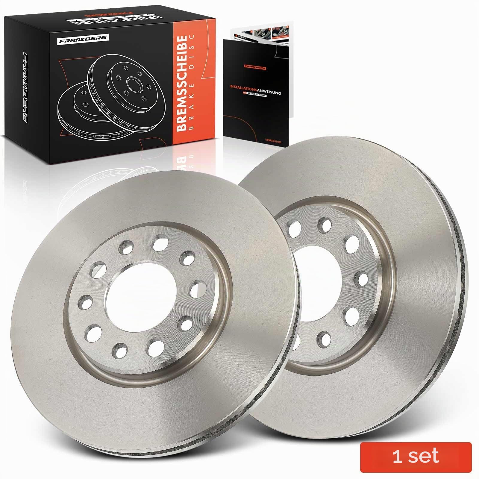 Frankberg 2 dischi freno anteriori ventilati ⌀281mm 51962485 | Compatibile con: 500X 334, Renegade SUV B1 BU BV, Giulietta 940, Giulietta box/hatchback 940
