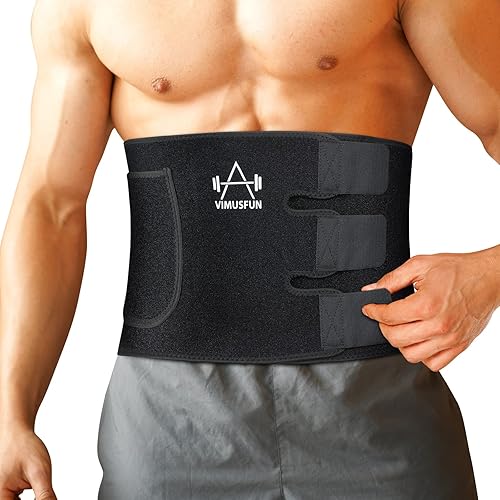 VIMUSFUN Waist Trimmer Belt Men Sweat Band Waist Trainer