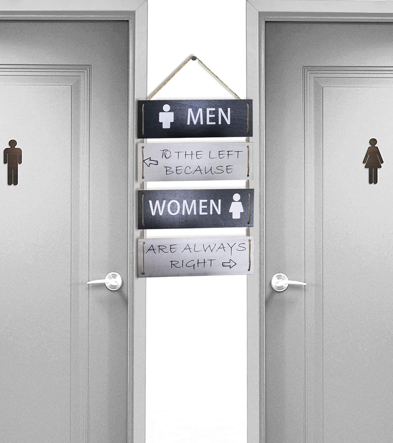 Buy Funny Bathroom Sign Toilet Signs Restroom Decor Wall Art Vintage Farmhouse Wood Plaques Rustic Door Hanging Signs For Business