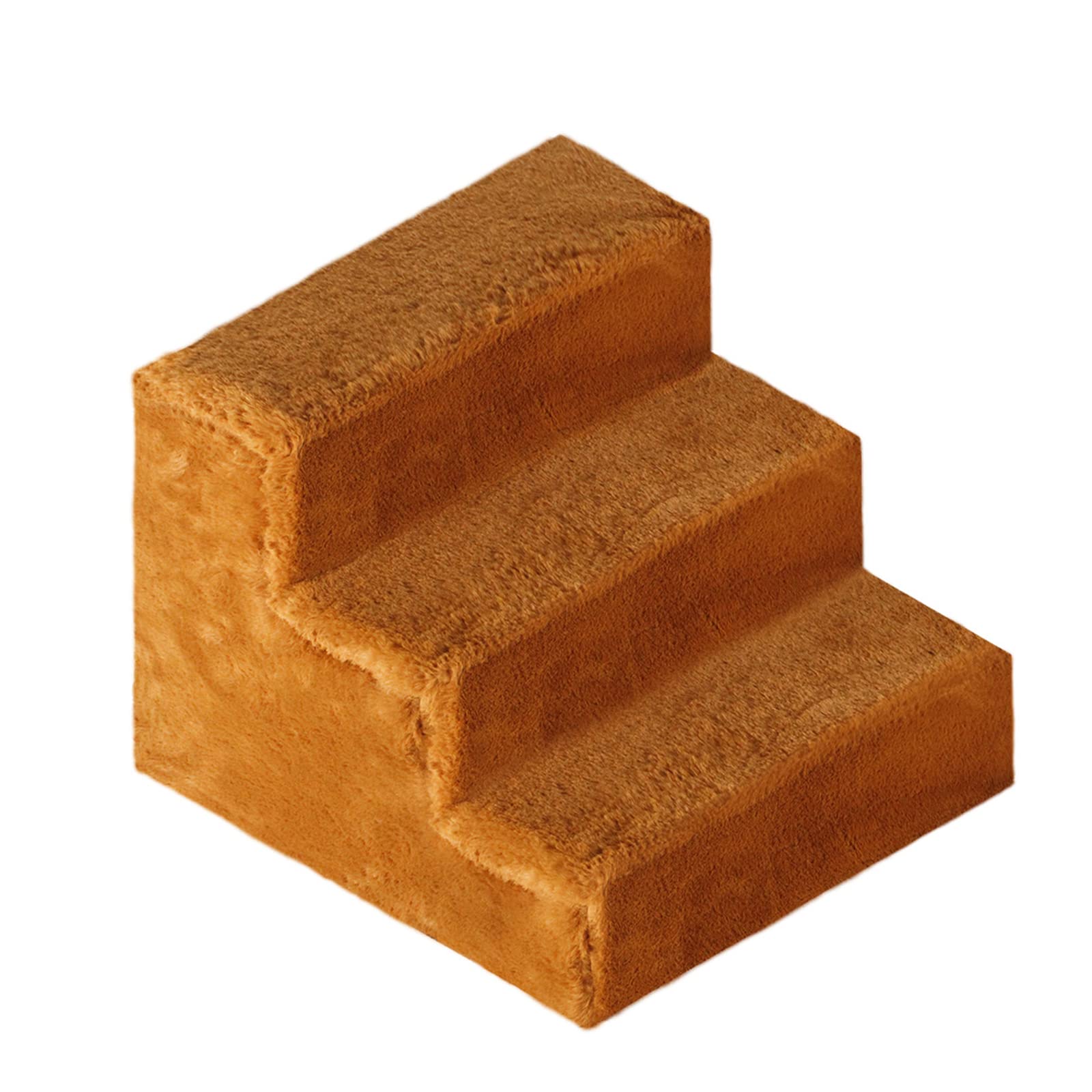 Escaleras para Perros, escaleras para Mascotas de 3 escalones para Camas Altas, Mascotas extraíbles Antideslizantes con cartón, Ideales para Perros pequeños y Gatos Mayores heridos, marrón (Brown)